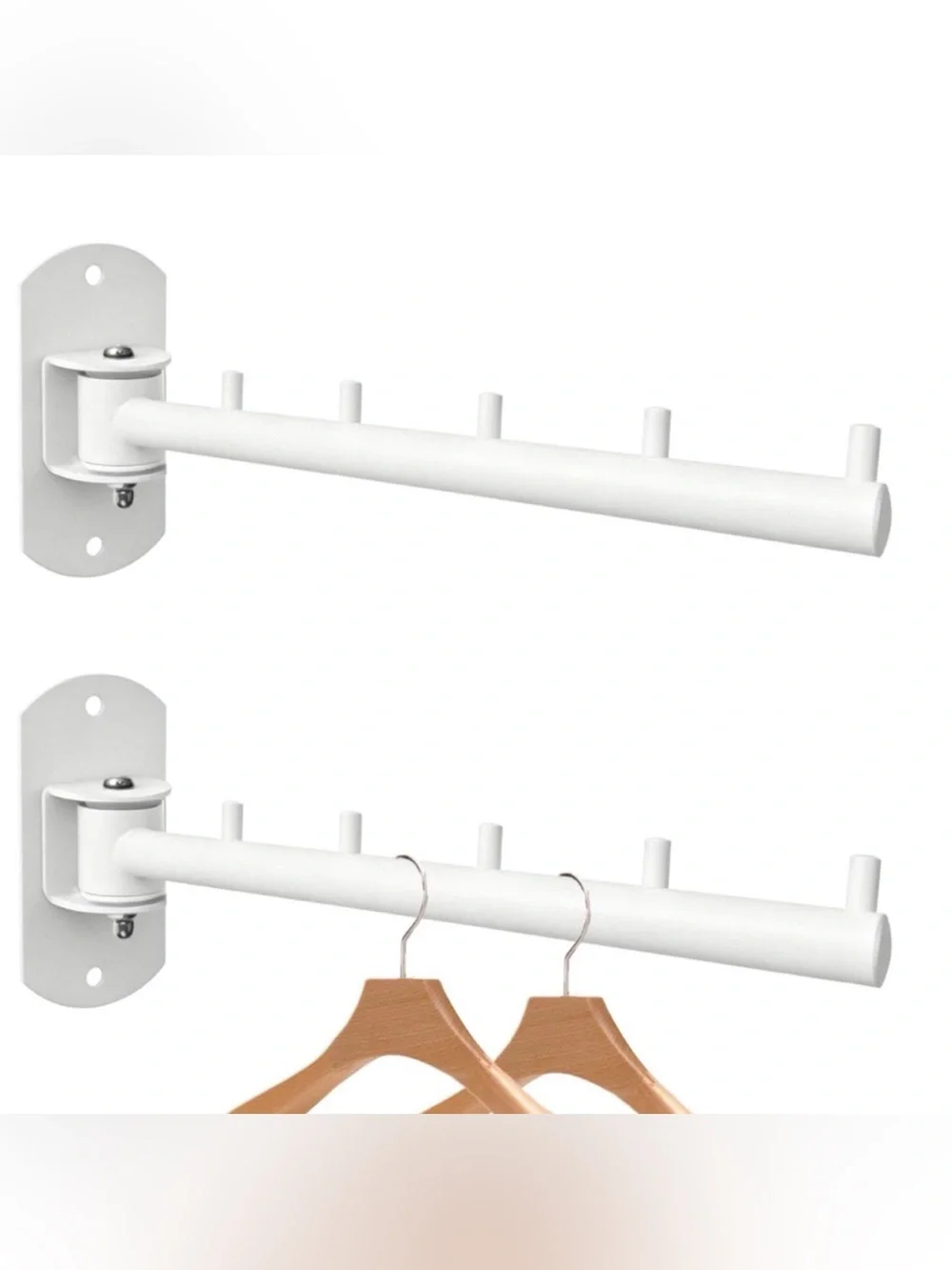 Multi-Functional Wall-Mounted Swivel Garment Racks